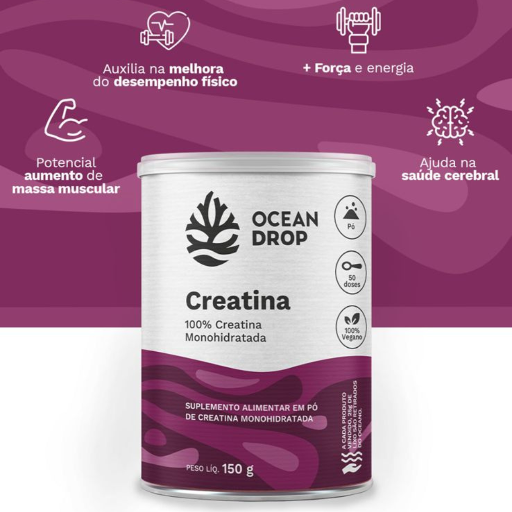 Creatina Monohidratada 150g Ocean Drop