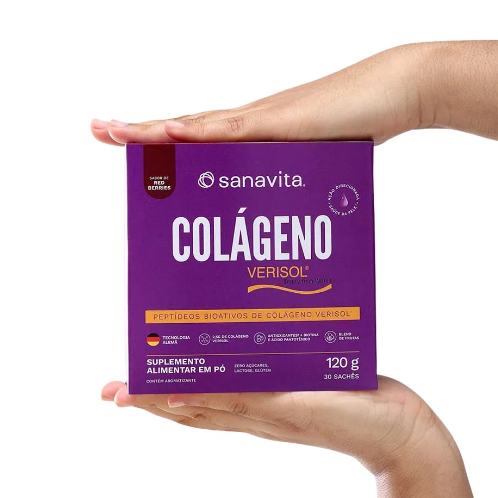Colágeno Hidrolisado Verisol Red Berries 120g Sanavita Sanavita