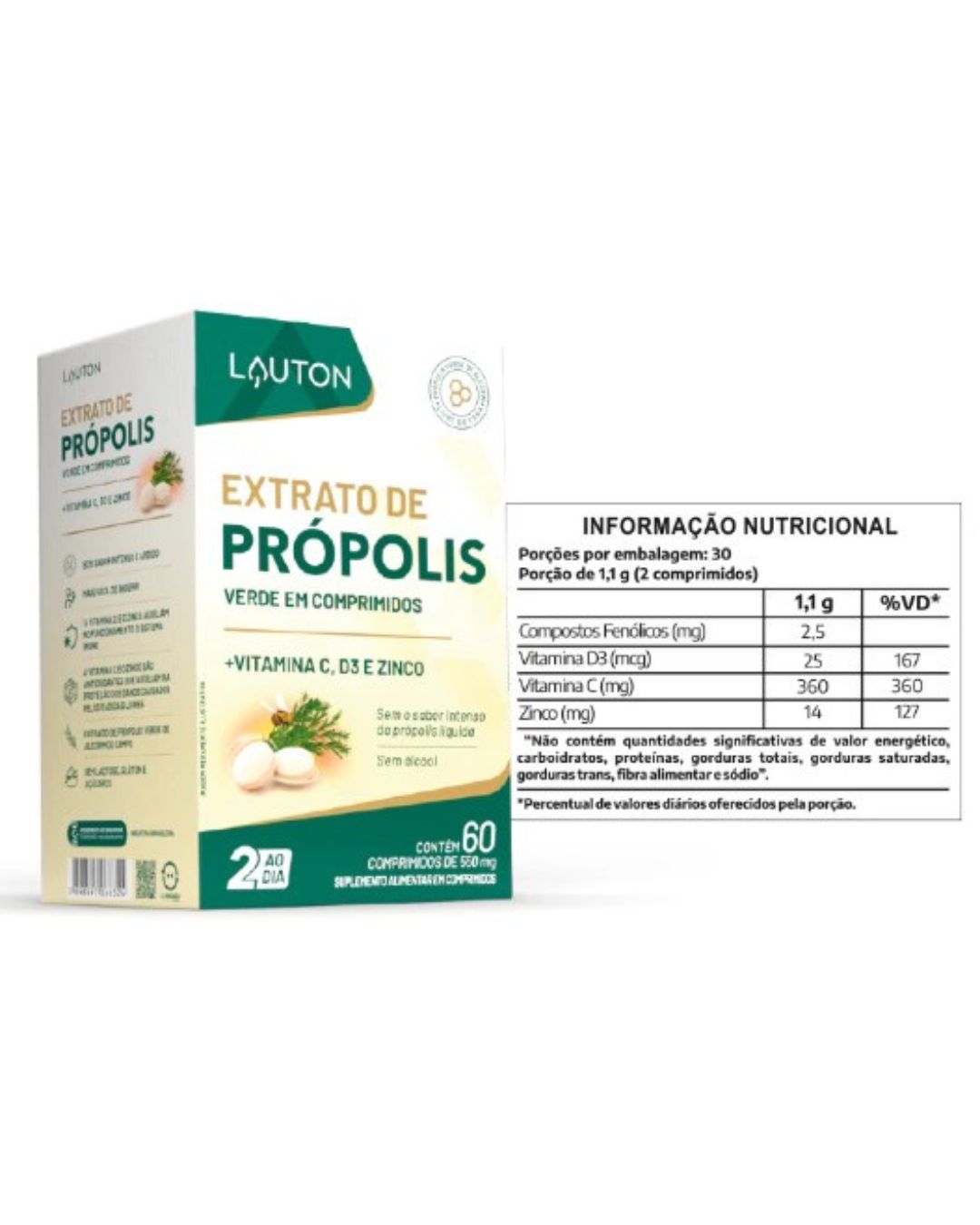 Extrato de Própolis 60 Cápsulas 550MG Lauton