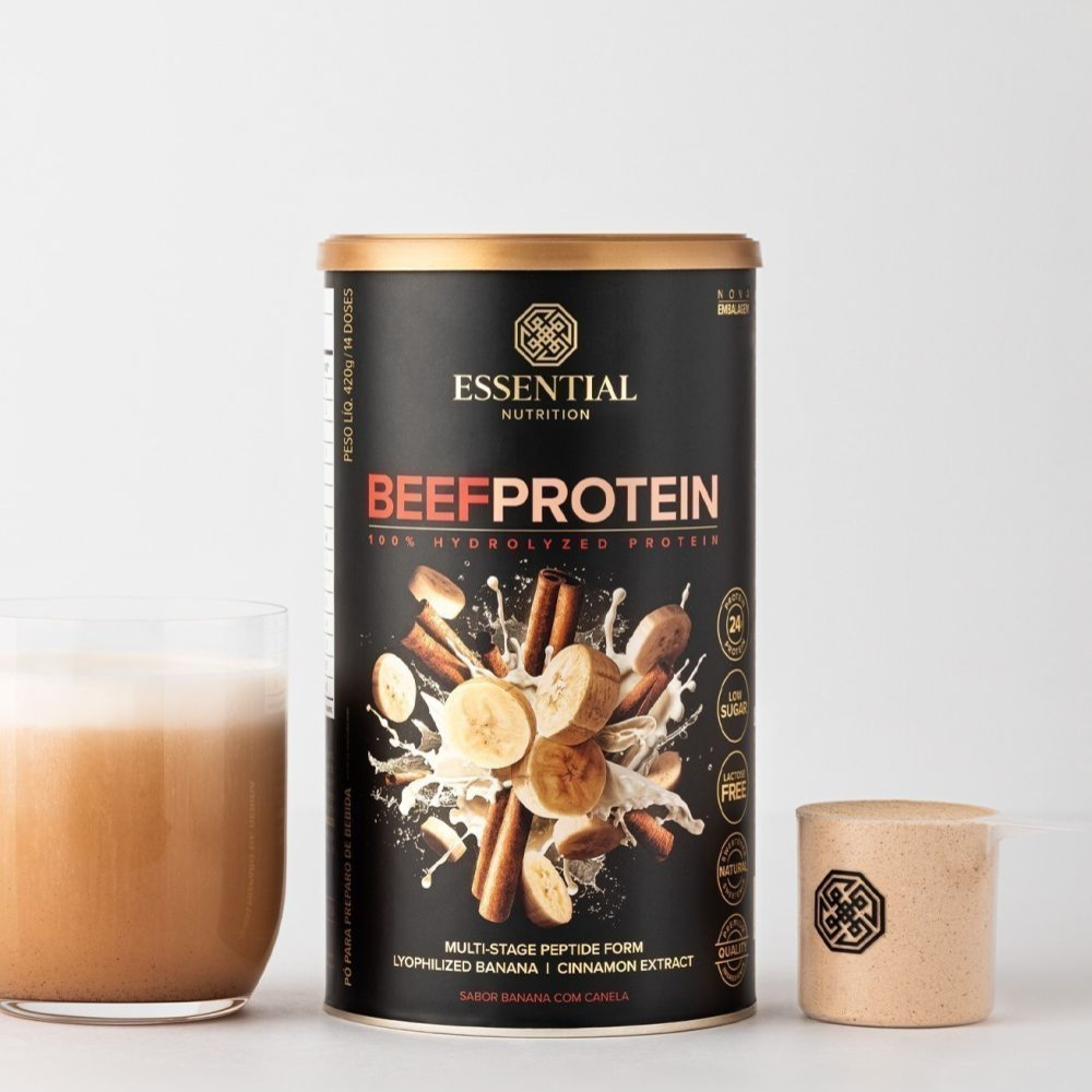 Beef Protein Banana com Canela 420g Essential Essential