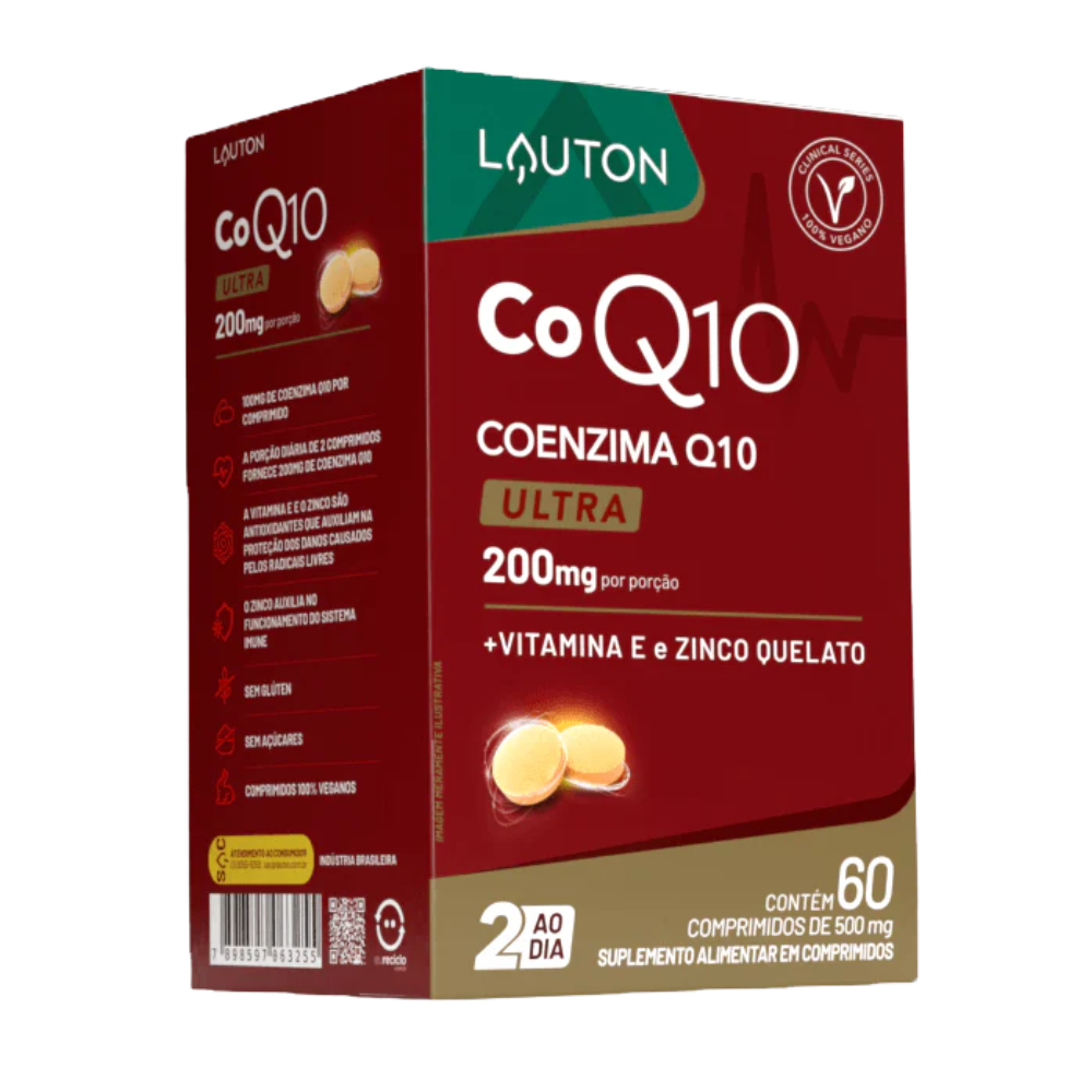 Coenzima Q10 Ultra 200mg 60 Cápsulas Lauton Lauton