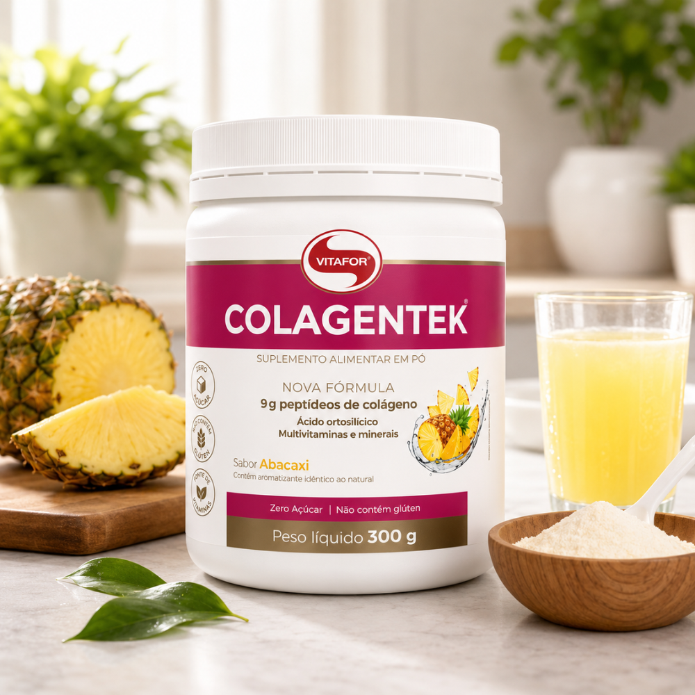 Colagentek Colágeno Hidrolisado Abacaxi 300g Vitafor Vitafor