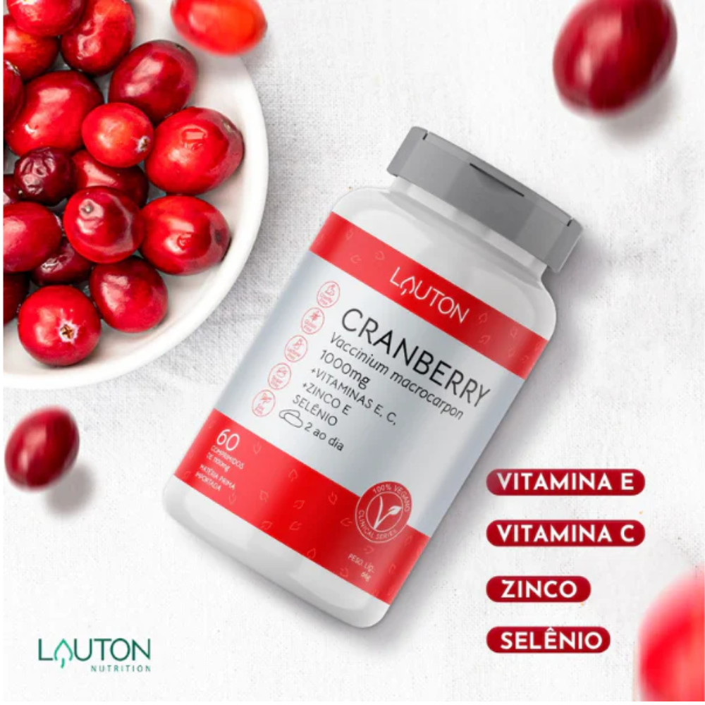 Cranberry 1000mg 60 Cápsulas Lauton Lauton