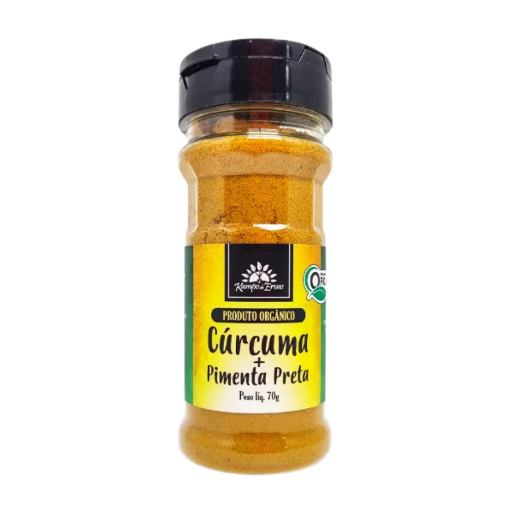 Cúrcuma Orgânica + Pimenta preta 70g Kampo de Ervas Kampo de Ervas