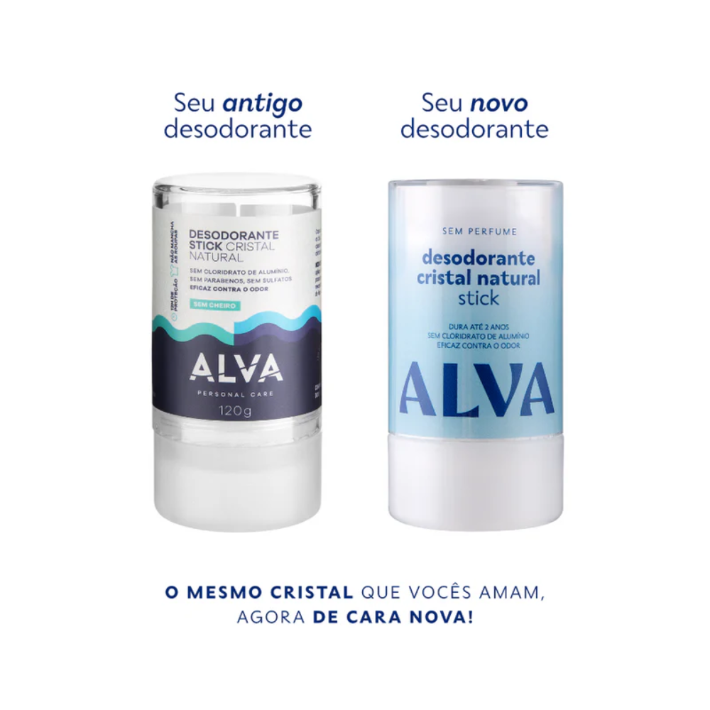 Desodorante Stick Cristal Natural 120g Alva