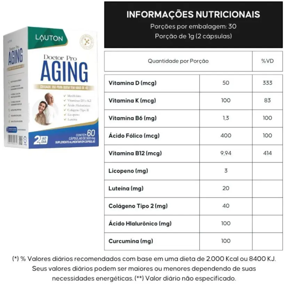Doctor Pro Aging 60 Cápsulas Lauton Lauton