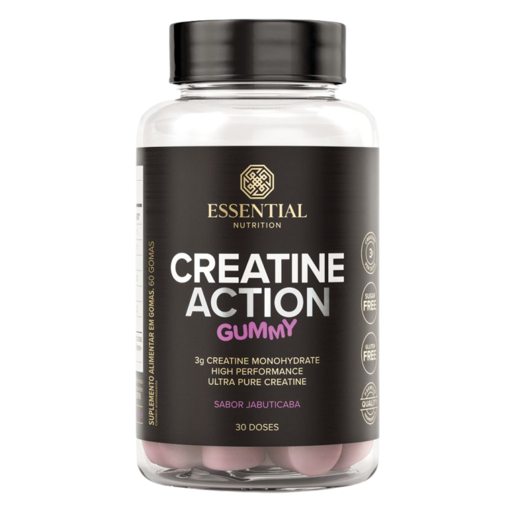 Creatine Action Gummy sabor jabuticaba 30 gomas Essential Nutrition