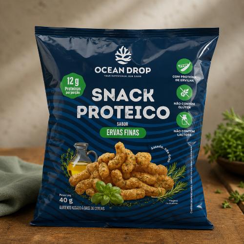 Snack Proteico Sabor Ervas Finas 40g Ocean Drop Ocean Drop