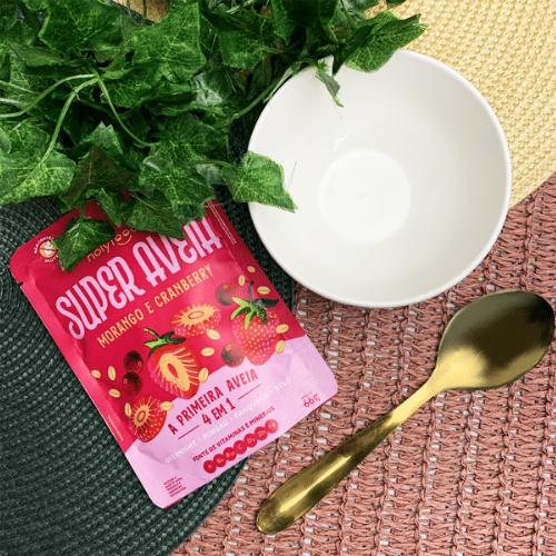 Super Aveia Morango e Cranberry 66g Holyfoods