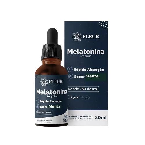 Melatonina Em Gotas 30ml Sabor Menta Fleur