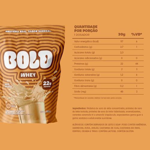 Bold Whey Doce de Leite Bold 450G