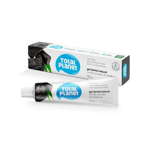 Gel Dental Natural Carvão Ativado e Melaleuca 90g Total Planet