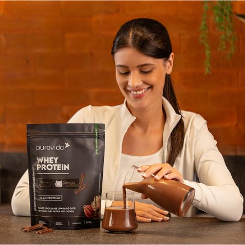 Whey Protein Isolado Lingua de Gato 450g Puravida