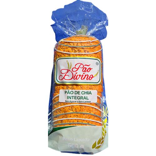 Pão de Chia integral 500gr Pão divino Pao Divino