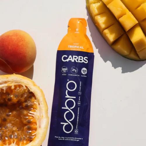 Carbs Gel sabor Tropical com Cafeína 30g Dobro