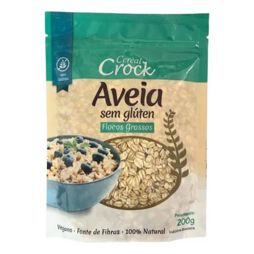 Aveia Sem Glúten Flocos Grossos Cereal Crock