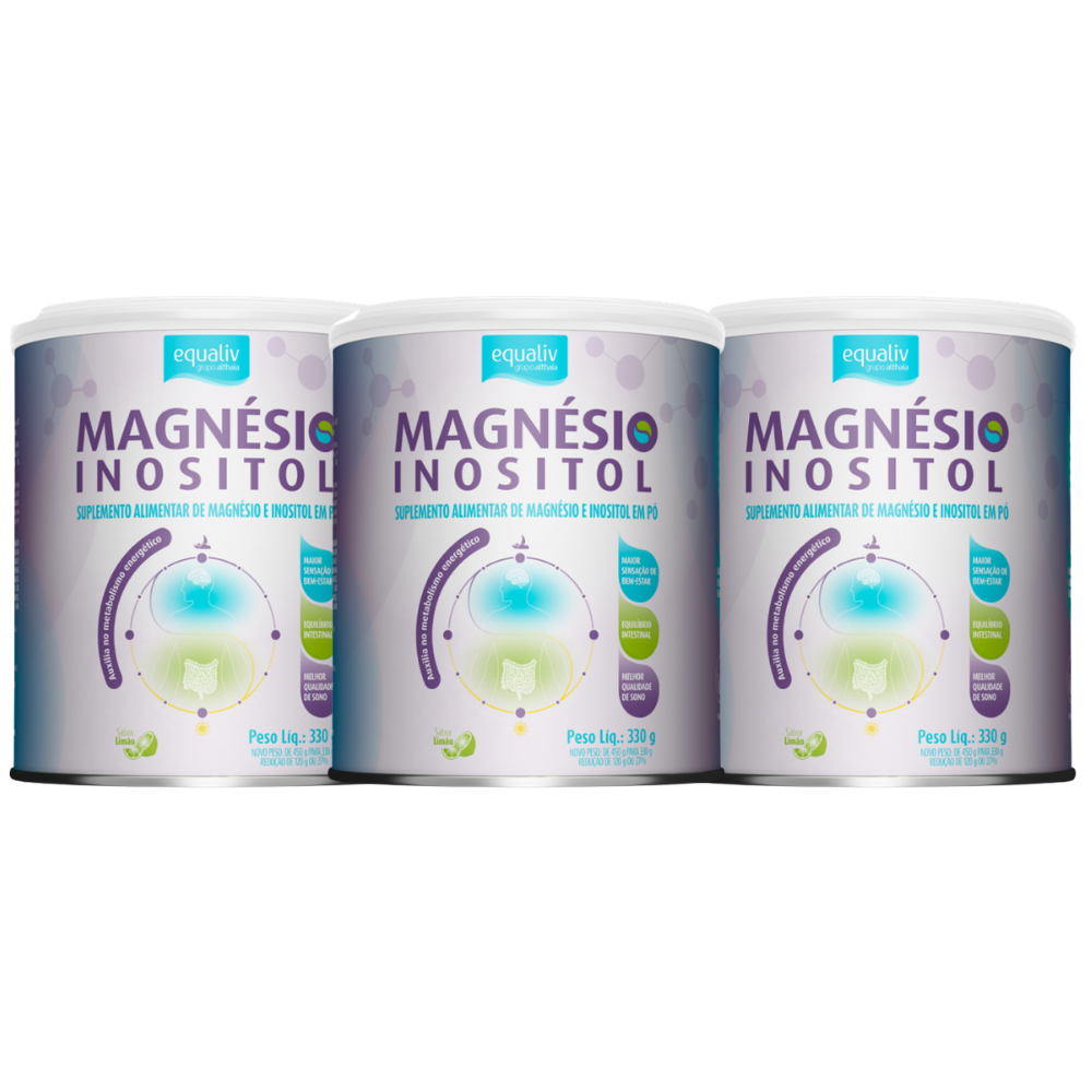 Kit 3 Magnésio Inositol 330G Equaliv Equaliv