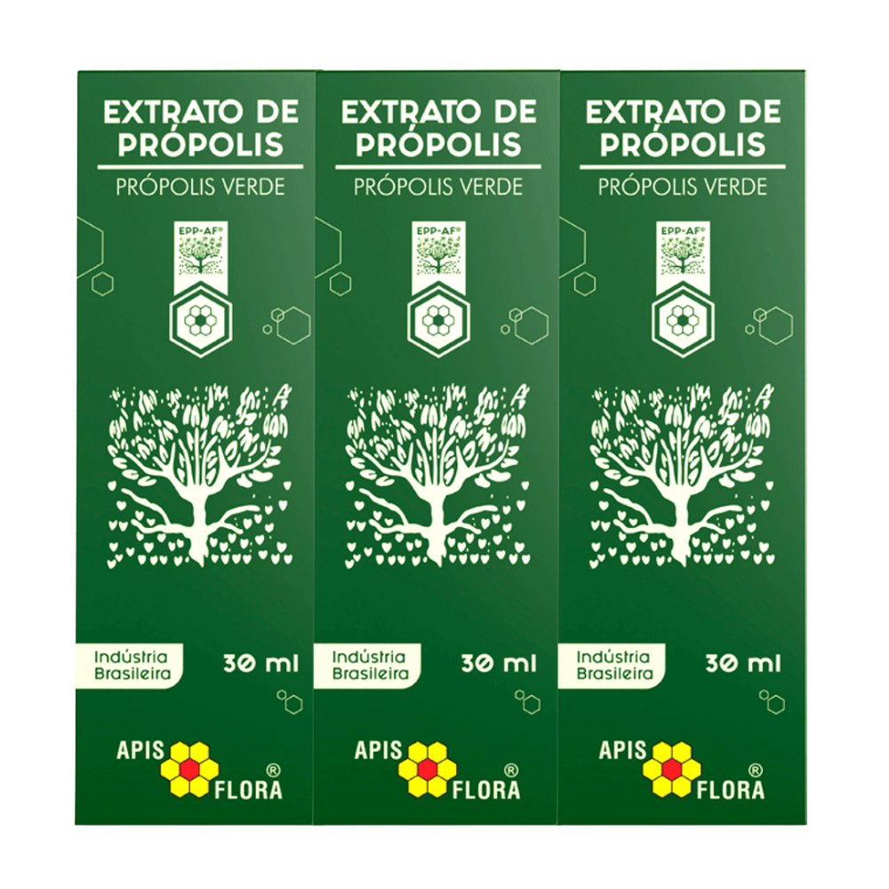 Kit 3 Extrato de Própolis Verde 30ML Apis Flora Apis Flora