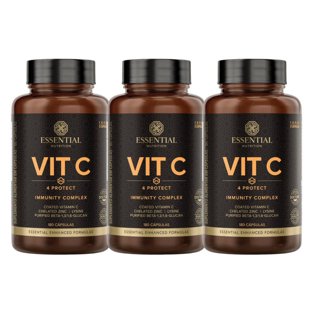 Kit 3 Vitamina C 120 Cápsulas Essential