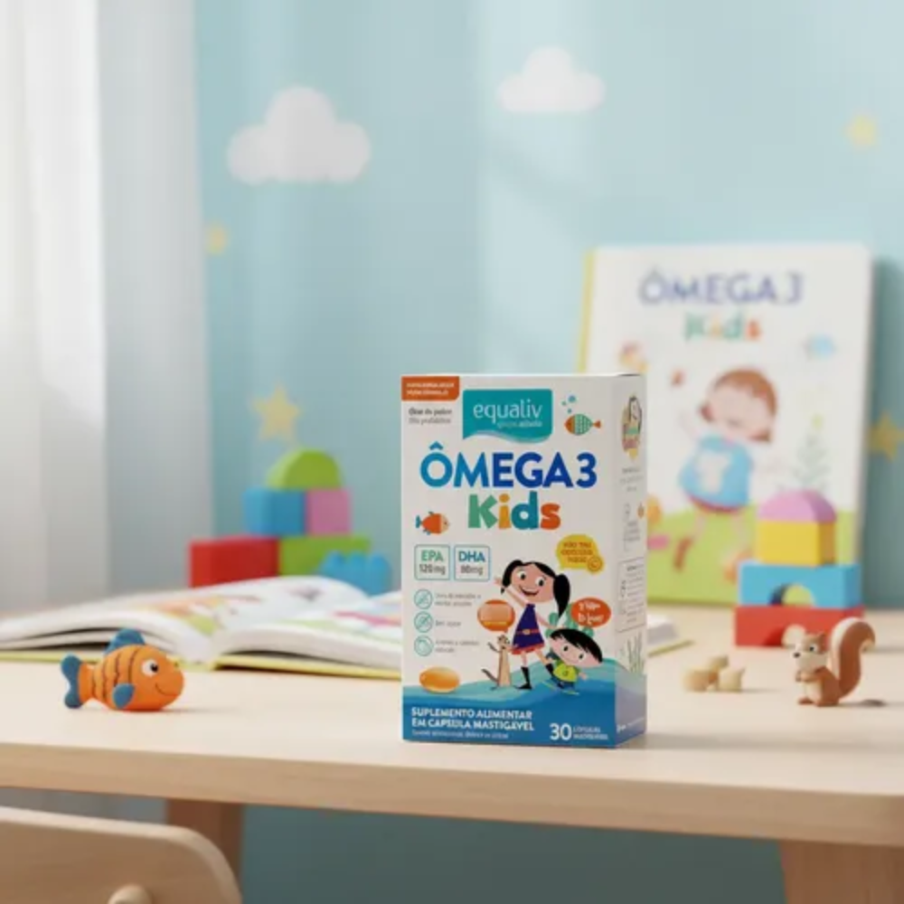 Ômega 3 Kids Mastigável 30 Cápsulas Equaliv Equaliv