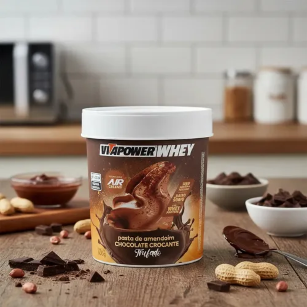 Pasta de Amendoim Chocolate Crocante Vitapower Vitafor