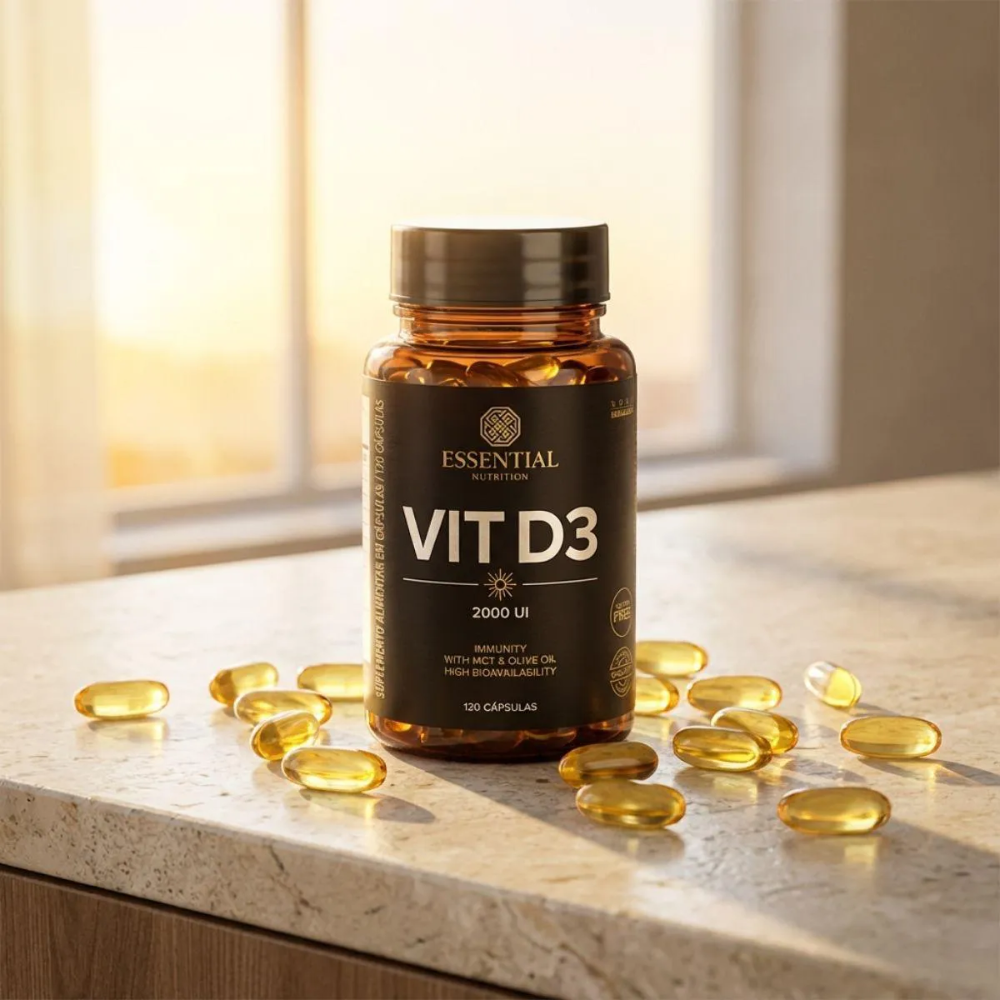 Vitamina D3 2000 UI 120 Cápsulas Essential Essential