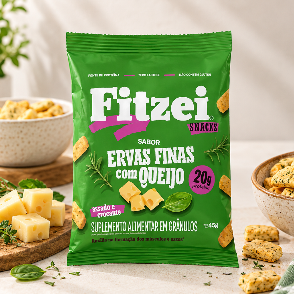 Snack Ervas Finas Com Queijo 45g Fitzei Vitafor