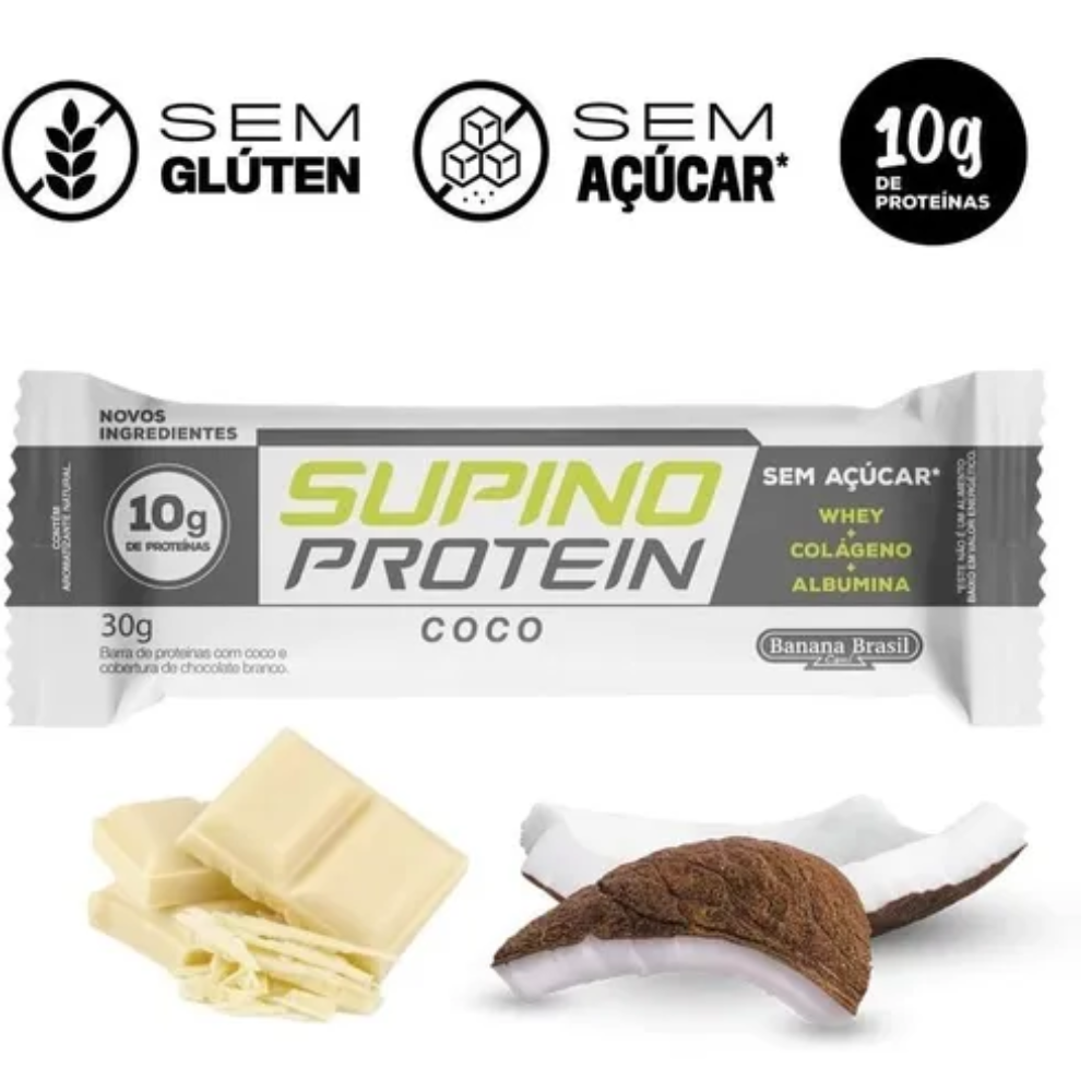 Supino Protein Coco com Chocolate 30g Banana Brasil Banana Brasil