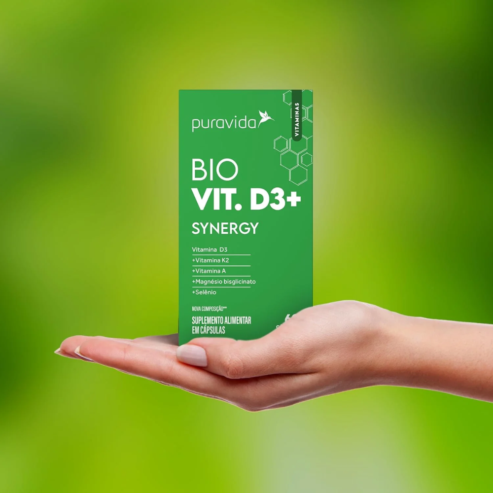 Vitamina D3 Synergy 60 Cápsulas Puravida Puravida