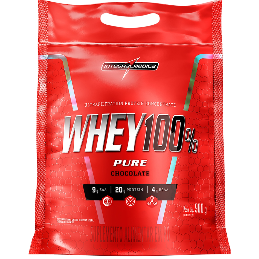 Whey Protein 100% Pure Chocolate 900g Integralmédica Integral Medica