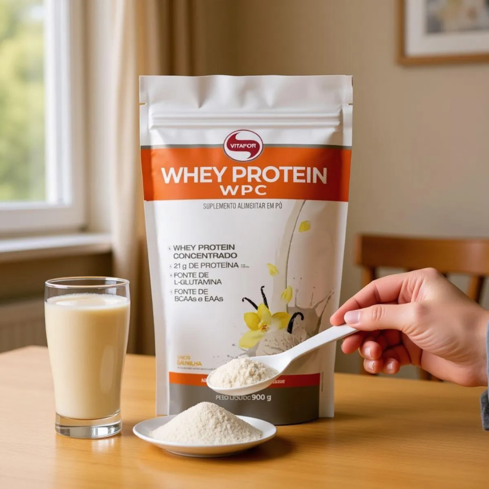Whey Protein WPC Baunilha 900g Vitafor