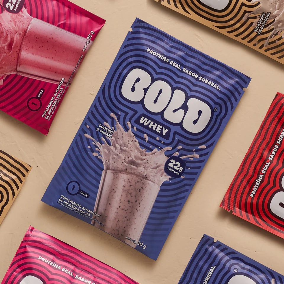 Bold Whey de cookies e cream sachê 30g