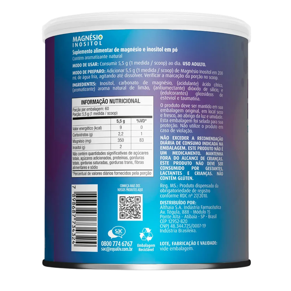 Magnésio Inositol 330g Equaliv