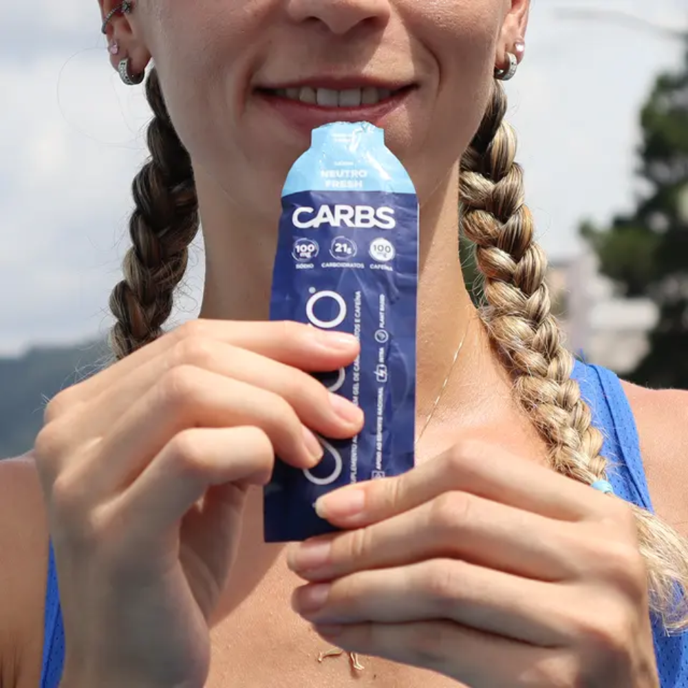 Carbs Gel Neutro Fresh com Cafeína 30g Dobro
