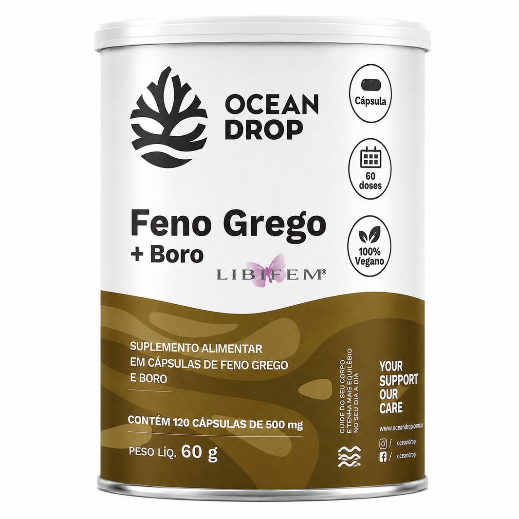 Feno Grego + Boro Libifem 120 Caps - Ocean Drop Ocean Drop