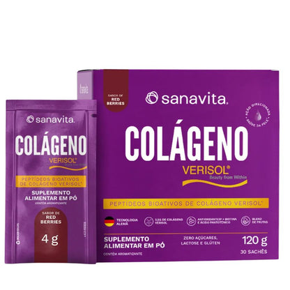 Colágeno Hidrolisado Verisol Red Berries 120g Sanavita Sanavita