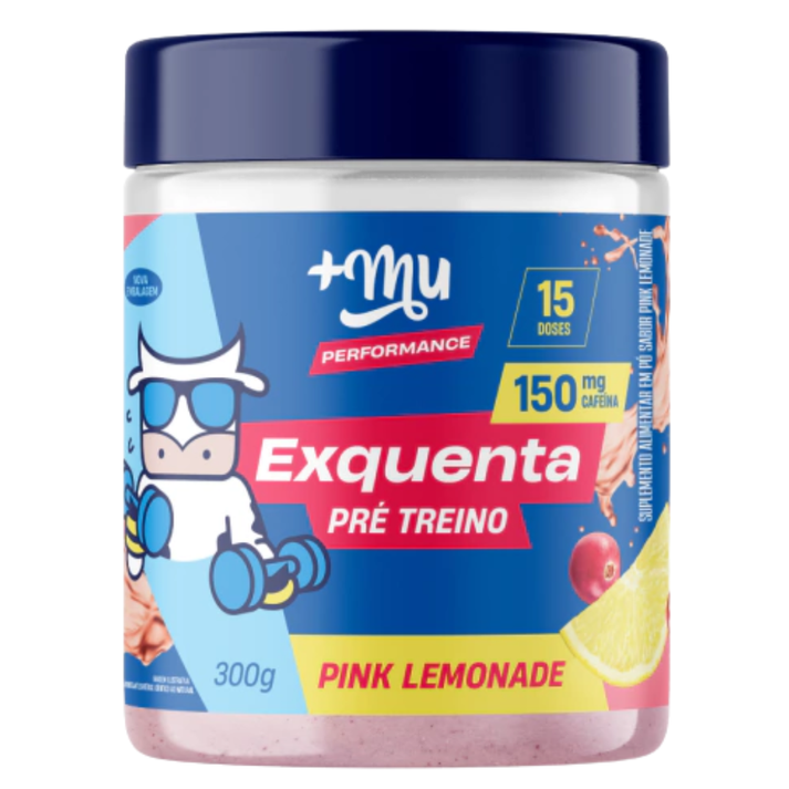 Exquenta Muke Pré Treino Pink Lemonade 300g +Mu MAISMU