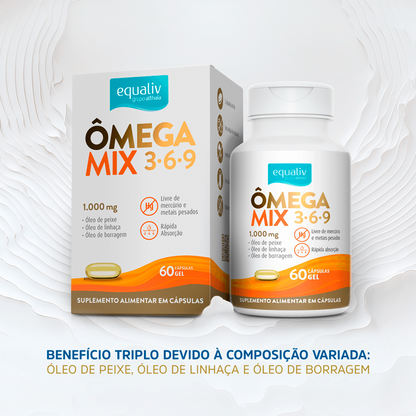Ômega 3 6 9 Mix 60 Cápsulas Equaliv