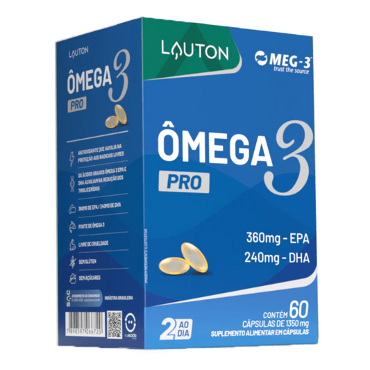 Ômega 3 Pro 1000mg 60 Cápsulas Lauton