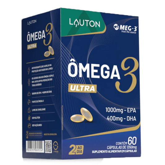 Ômega 3 Ultra 1000mg EPA 60 Cápsulas Lauton