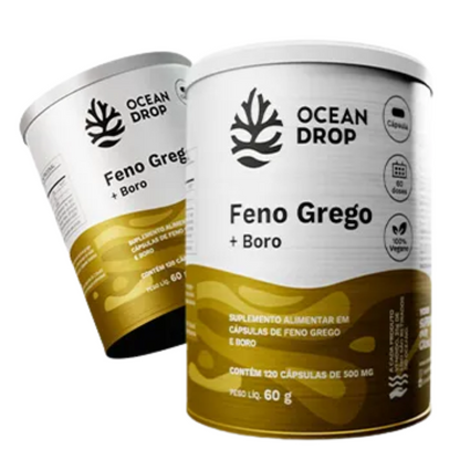 Feno Grego + Boro 120 Capsulas 500g Ocean Drop