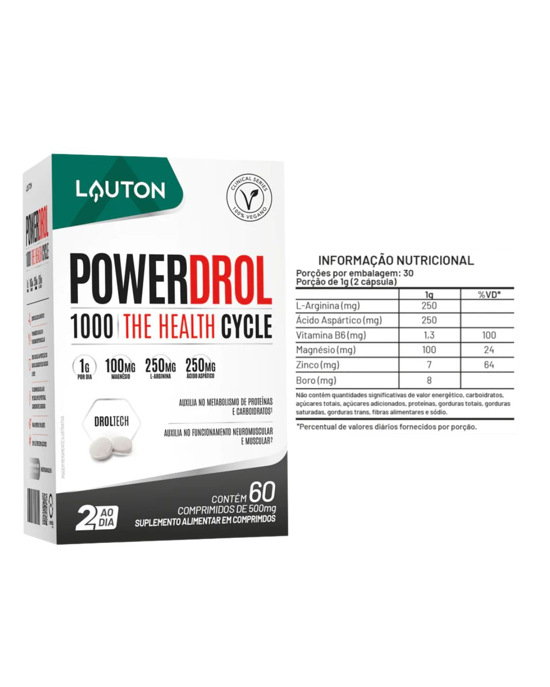 POWERDROL 500MG 60 CAPSULAS LAUTON