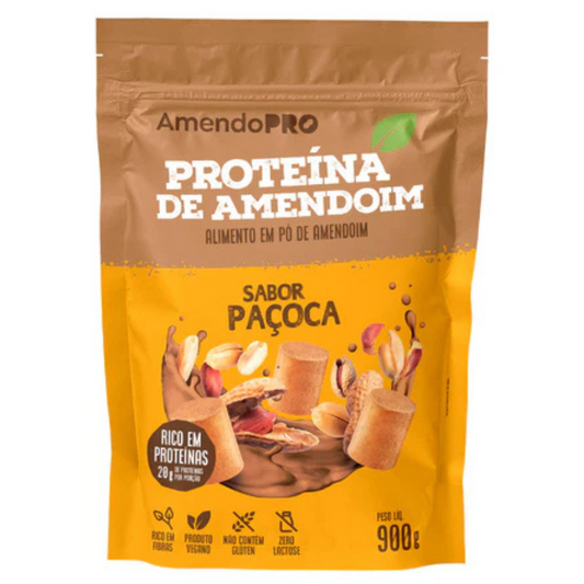 Proteína de Amendoim Sabor Paçoca Amendopro 900g