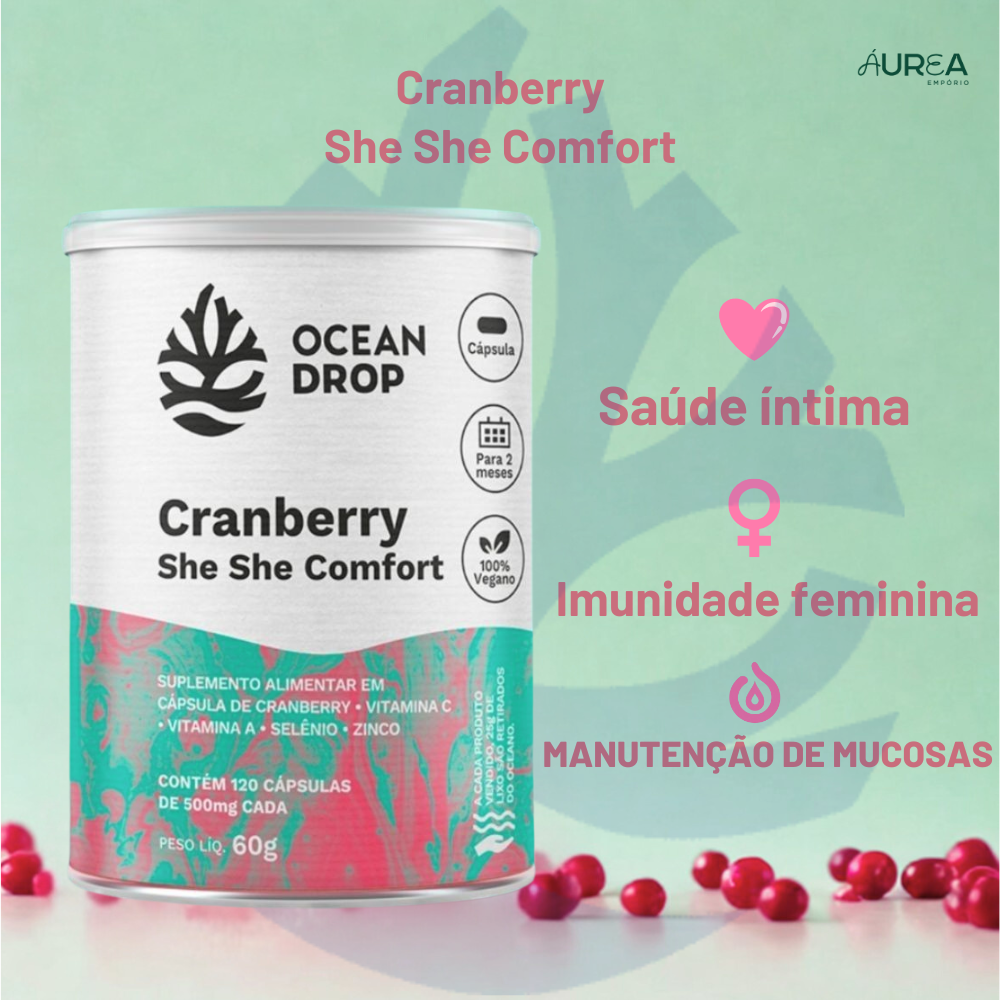 She She Comfort Cranberry 120 Cápsulas Ocean Drop