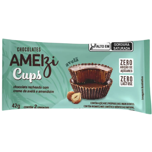 Chocolate Recheado com Avelã Ameizi Cups 42g Flormel