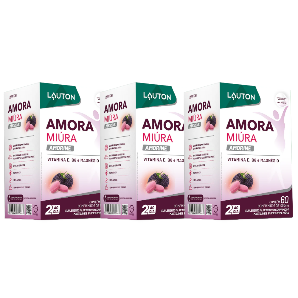 Kit 3 Amora Miúra 1000mg Lauton