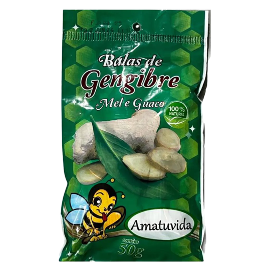 Bala de Gengibre com Guaco e Mel 40g Amatuvida Amatuvida