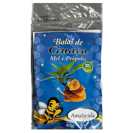 Bala Guaco Mel e Própolis 40g Amatuvida Amatuvida