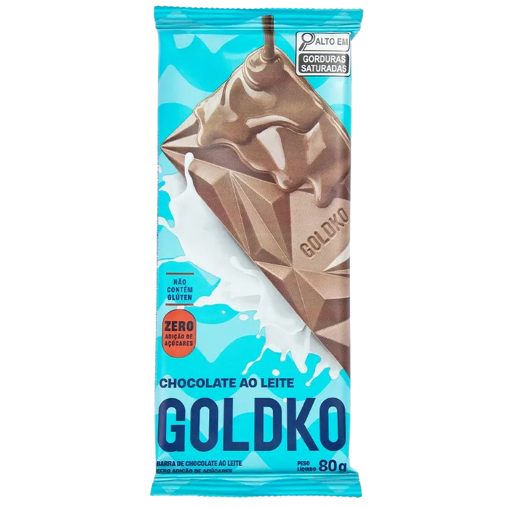 Barra de Chocolate ao Leite 80g Goldko Goldko
