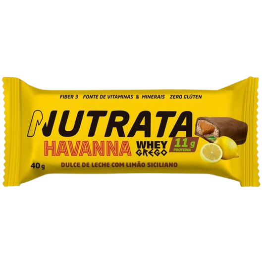 Barra Whey Grego Bar Limão Siciliano e Dulce de Leche 40g Havanna Nutrata